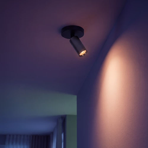 Lucide MR11 - Led bulb - Ø 3,5 cm - LED Dim to warm - GU10 (MR11) - 1x4W 2200K/3000K - Black - atmosphere 2